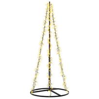 vidaXL LED kalėdinė eglutė 165 cm 540 LED Šilta balta Plienas Juoda