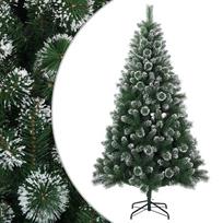 vidaXL Dirbtinė Kalėdų eglutė 120 cm PVC ir metalas Žalia