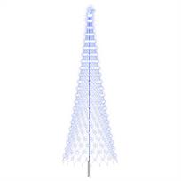 vidaXL LED Kalėdų medis EKENAS 400 cm 450 LED Mėlyna Geležis Juoda