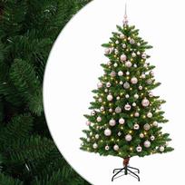 vidaXL Dirbtinė Kalėdų eglutė su burbulais 240 cm 300 LED Šilta balta