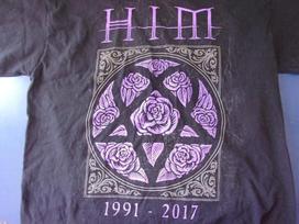 Rare HIM Band Cotton Tour Gift For Fan Black S-2345XL T-shirt S4002 Unisex T-Shirt L gray