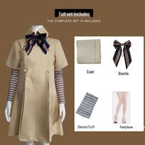 Megan M3GAN Pagrindinė veikėja Vaikų Helovino Cosplay Kostiumas M beige