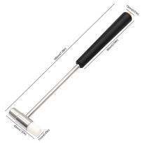 Double Face Soft Tap Rubber Hammer Hand Tool Non-Slip Handle For Leather Jewelry Craft Woodwork Watch Repairs black
