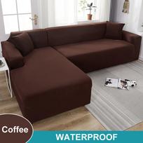 Atsparus vandeniui Elastingas L formos sofos užvalkalas svetainės kampinei sofai Patvarus Tampri sofos apsauga 1 Seater 90-140cm kava