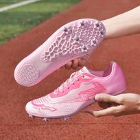 Unisex bėgimo takelio ir lauko sporto sprintiniai bateliai, septyni dygliukai vidurinės mokyklos sportui ir varžyboms - Tinklelio bėgimo ir šuolio į tolį sportbačiai 39 pink