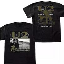 Vintažiniai U2 Roko Grupės Gyvo Koncerto The Joshua Tree Pasaulinės Ekskursijos 1987 M. Marškinėliai Gerbėjų Dovana XL black