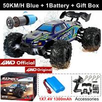 1:16 80 km/h bešepetėlis RC driftas su LED žibintais 4WD elektrinis didelio greičio lenktyninis nuotolinio valdymo monstrų sunkvežimis vaikams ir suaugusiems gray