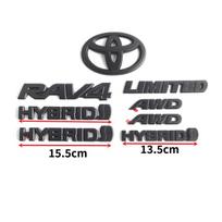 Nauji 2019-2024 m. lipdukai, tinkami Toyota Rav4 XLE XSE AWD Hybrid, matinės juodos emblemų rinkiniai YR6