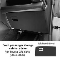 For Toyota GR Yaris 2024-2026 Passenger Storage Box Anti-kick Mat Anti-scratch Interior Protective Decor Mod Car Accessories For LHD Leather black