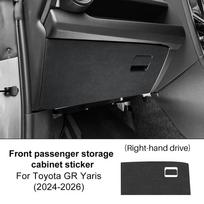 For Toyota GR Yaris 2024-2026 Passenger Storage Box Anti-kick Mat Anti-scratch Interior Protective Decor Mod Car Accessories For RHD Suede black