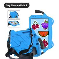 Case For Samsung Galaxy Tab A11 A9 Plus 11 inch X216 A11 A09 A8 10.5 A7 Lite 8.7 S6 S5e 10.5 A7 T500 Kids EVA Handle Stand Cover Tab A7 Lite (2021) mėlyna