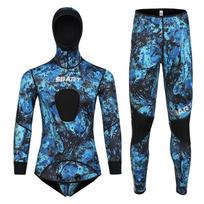 2mm Camo Wetsuit Spearfishing Diving Snorkeling Surfing Warm Water Sports Mens Shorty Suit XXL