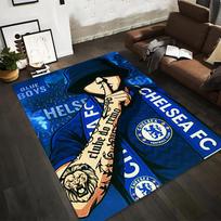 Chelsea FC Fan Art Rug Non-slip rug suitable for living room and bedroom sofas 80x120cm( 31x47in)