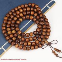 Natural Wood 108 Mala Beaded Bracelet Smooth Finish Mild Fragrance For Meditation Yoga Daily Wear black