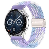 Nylon Woven Watch Strap for Huawei GT6 & Samsung Watch 5/6/7 - 18/20/22mm 22mm violetinė