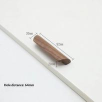 Nordic Wooden Cabinet Drawer Handles Solid Wood Wardrobe Door Pulls Drawer Knobs Curved Furniture Handles