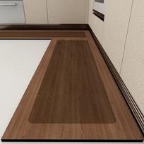 Minimalist Wood Grain Cartoon Kitchen Mat, Oil Resistant Non Slip Splash Proof Cushioned Floor Mat for Sink Area Decor 1PC40x60cm 16x24inch