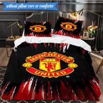 Manchester United Stadium 3pcs Bedding,Including 1pc Duvet Cover And 2pcs Pillowcases Perfect for Christmas,Ideal for Bedroom, Dormitory 180cmx210cm