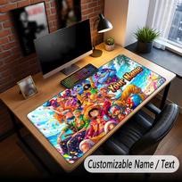 Custom Name Extended Mouse Pad,One Piece Gaming Desk Mat For Home Office Desktop Decor 40cmx90cm