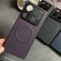 Magnetic Case for Xiaomi Mi 15T 13T 14T Pro 12T 11T Cover PU Leather Carbon Fiber Texture Mag-safe Full Camera Protector Shell xiaomi 15T violetinė