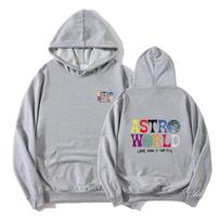Travis Scott Unisex College Style Hoodie: Trendy Streetwear Sweatshirt XL šviesiai pilka spalva