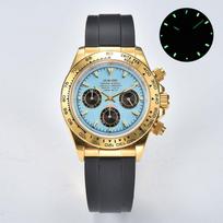39mm Auksinis Vyriškas Laikrodis VK63 Mechanizmas Chronografas Safyro Stiklas Ne prabangus Verslo Vyriškas Vandeniui Atsparus Laikrodis VK63 movement gray