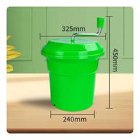 Salad Centrifuge Large Capacity Vegetable Dryer Thick Manual Orange 12L