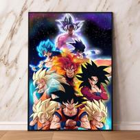 Canvas Menas Sienų tapyba Septyni drakono kamuoliuko dekoracija Kabantys vaikai 60cm×90cm NoFrame