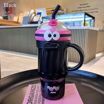 1000ML Insulated Mug, Stainless Steel Water Bottle with Straw, Large Capacity Mug with Handle, Coffee Mug for Girls 901-1000ml