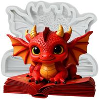 Cartoon Dragon Silicone Molds Animal Dragon Fondant Mold Cake Decorating Tools Cupcake Topper Chocolate Candy Craft Gum Paste Polymer Clay pilka spalva