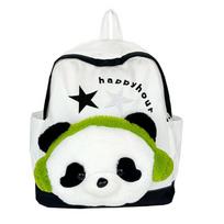 New high-value panda plush bag campus handsome and explosive versatile cute backpack boys and girls schoolbag 31*10*35