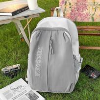 Fashion casual high quality large capacity men's and women's backpacks summer new middle and high school student bags school bags shoulder back šviesiai pilka spalva