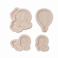 4pcs 3D Cloud Balloon Silicone Mold 3D Fondant Mold DIY Cake Resin Ornament Mold 1 pilka
