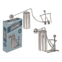 Balansuojantis slidininkas – kinetinė metalinė stalo dekoracija 15,8 cm