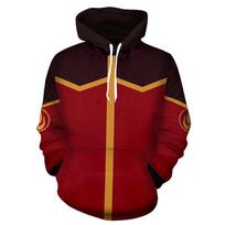 Luxurious Avatar The Last Airbender Hoodie Cosplay Costume Sweatshirt For Ultimate Comfort Red,M black