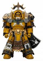 Žaislinė figūrėlė Hasbro Warhammer Imperial Fists Legion Praetor In Tartaros Terminator Armour, 14 cm, ruda sp./aukso sp./geltona sp.