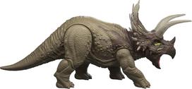 Žaislinė figūrėlė, dinozauras Mattel Jurassic World Wild Roar Triceratops JKL81, ruda sp.