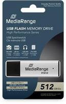 USB atmintinė MediaRange MR1904, juoda sp./sidabro sp., 512GB