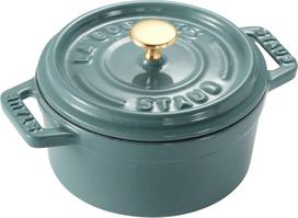 Emaliuotas ketaus puodas Staub Mini Cocotte 1025315, Ø10 cm, 0.25 l, žalia sp.
