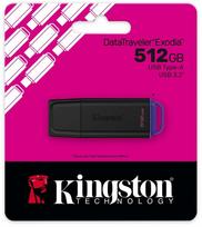 USB atmintinė Kingston Data Traveler Exodia G2, juoda sp./violetinė sp., 512GB