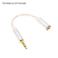 Jack Male 2.5MM 3.5MM Conver 4.4MM Female Balanced Conversion Cable for HiFiMAN Balanced Interconversion AUX Audio Line AdapterGood product 3.5Male to 2.5Female