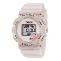 Sun Flame Digital Watch Slowpoke EL Backlight Calendar Function Stopwatch Function Hourly Chime Function Alarm Function Unisex Children Pink gray