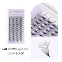 ANNAFRIS 10D 12D 14D 16D 20D Premade Fan Eyelash Extension Thin Pointy Base Roots Russia Volume Lashes Soft Natural False Lashes C