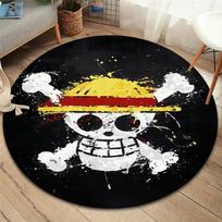 One Piece Straw Hat Pirates Round Area Rug Carpet Rug For Living Room Bedroom Sofa Playroom Decor Nonslip Floor Mat 150cmx150cm