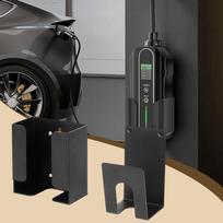 Wallbox EV Charging Holder Metal Iron Storage Organizer Electric Vehicle Charger Protection for Indoor Outdoor gray