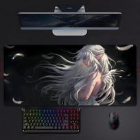 Sexy Girl Anime Game GGhost Blade Mouse Pad Mousepad Large Gaming Lockedge Thickened Pc Table Desk Mat 800x300x2mm