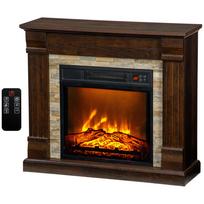Elektrinis židinys Dekoratyvinis židinys 1800W Liepsnos efektas Reguliuojamas ryškumas Ir temperatūra 80X21.6X67.8Cm Ruda