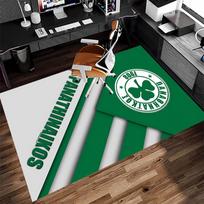 1pc Panathinaikos FC Print Area Rug - Soft,Washable Non-Slip Indoor Mat for Office Chairs,Living Room,Home Office Decorative Rug 40cmx60cm black