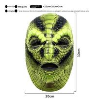Gyvūnų serijos latekso žuvies galvos kaukė Cosplay ir teminiams renginiams Green Lizard