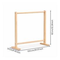 Natural Wood Children's Clothes Rack Compact Kids Clothing Space-Saving